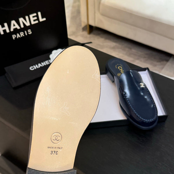 CC 25C Mule Dark Blue Calfskin