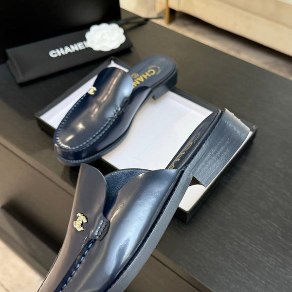 CC 25C Mule Dark Blue Calfskin