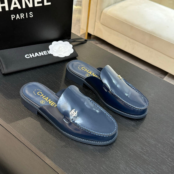 CC 25C Mule Dark Blue Calfskin