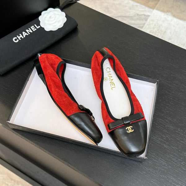 CC Ballet Flats Red Cowhide 313471