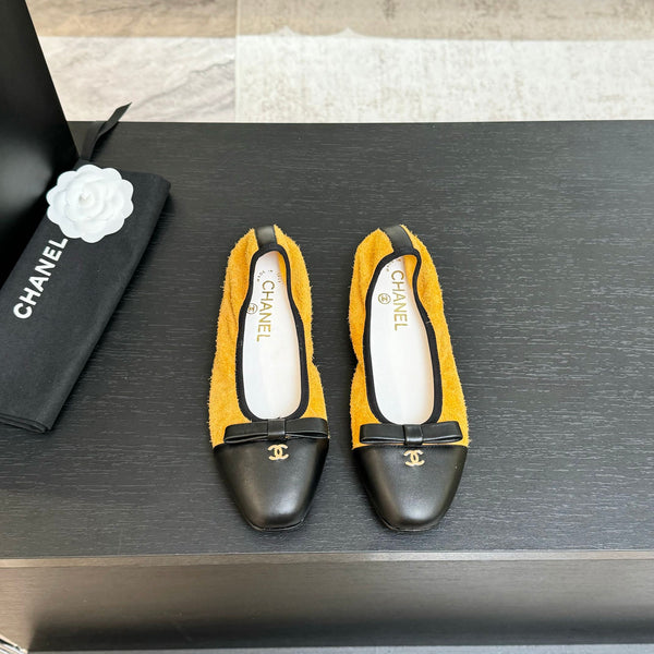 CC Ballet Flats Yellow Cowhide 313474