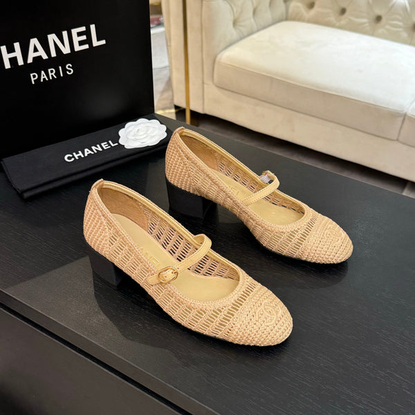 CC 25P Mary Jane 50mm Beige Raffia 373792