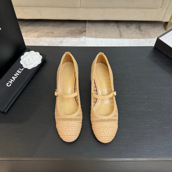 CC 25P Mary Jane 50mm Beige Raffia 373792