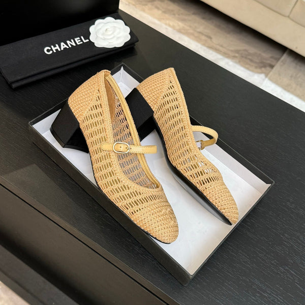 CC 25P Mary Jane 50mm Beige Raffia 373792