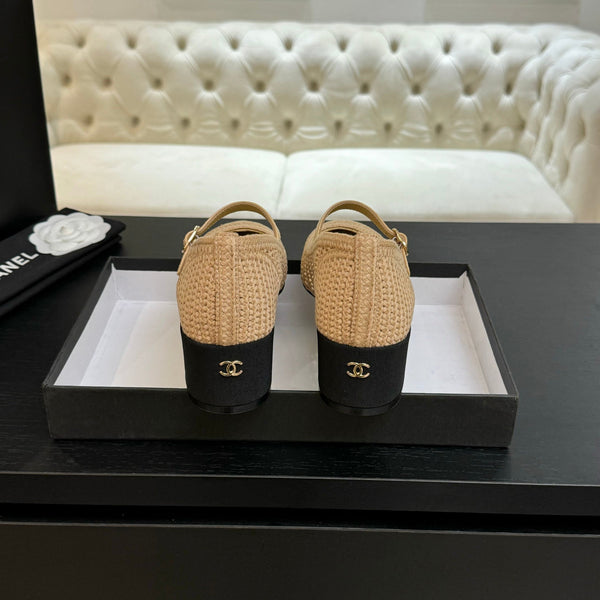 CC 25P Mary Jane 50mm Beige Raffia 373792