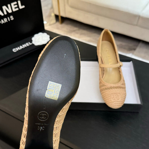 CC 25P Mary Jane 50mm Beige Raffia 373792