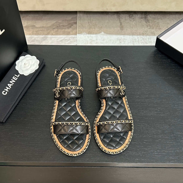 CC 25K sandal 10mm leather chain calfskin