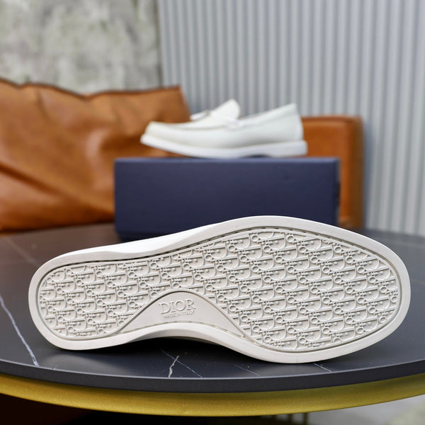 CD ODEON DRIVER LOAFER WHITE GRAINED CALFSKIN