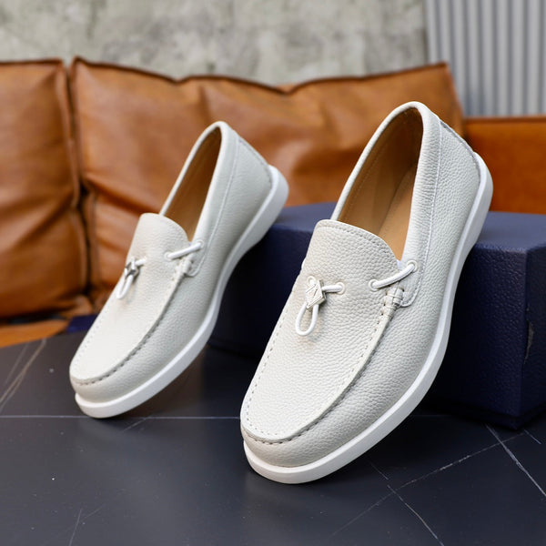 CD ODEON DRIVER LOAFER WHITE GRAINED CALFSKIN