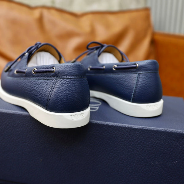 CD GRANVILLE BOAT SHOE AZURE GRAINED CALFSKIN