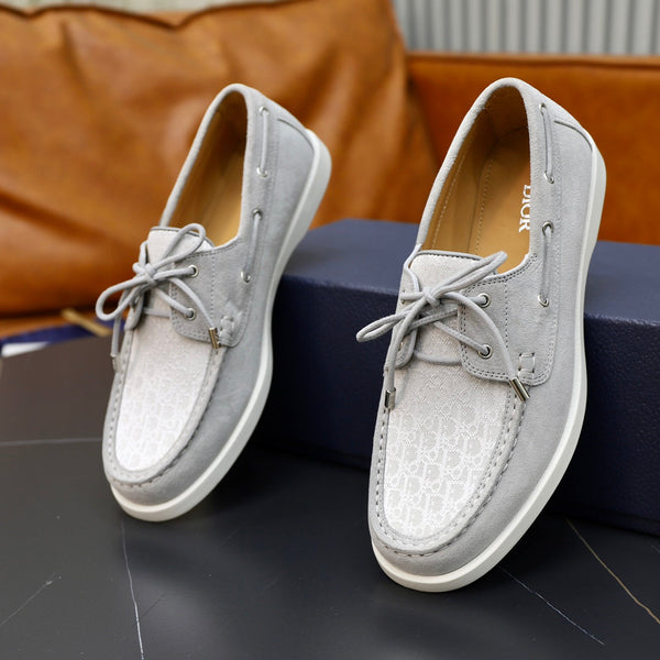 CD GRANVILLE BOAT SHOE GRAY-WHITE SUEDE