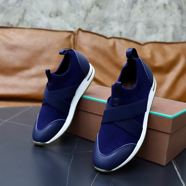 LP 360 KNITTED CASUAL SNEAKERS NAVY WOOL