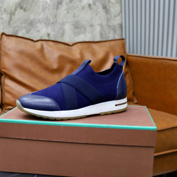 LP 360 KNITTED CASUAL SNEAKERS NAVY WOOL