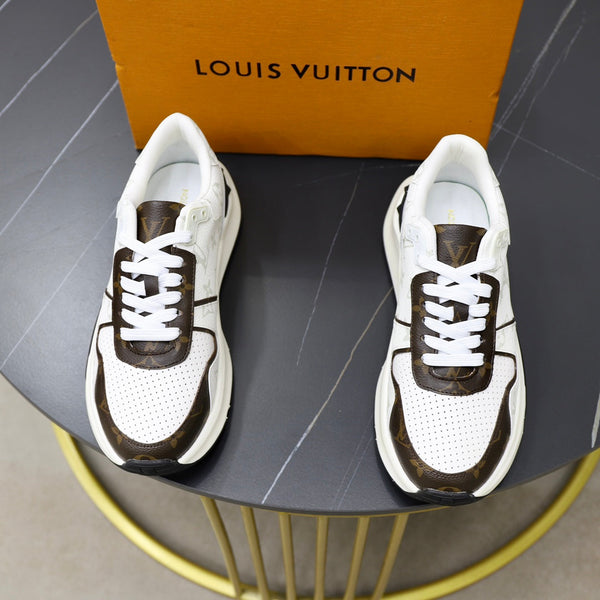 SNEAKER LV RUN AWAY BIANCA E MARRONE CIOCCOLATO
