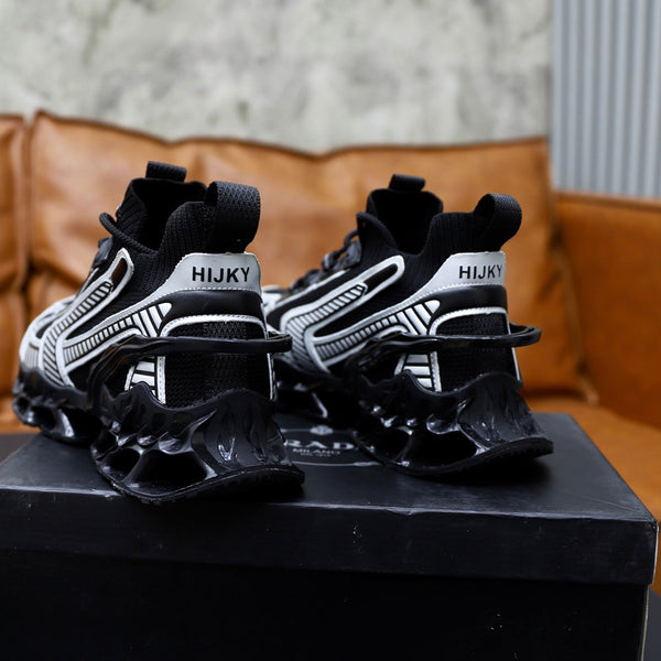 PRA RUNNING SHOES BLADE IN BLACK MIX WHITE BREATHABLE MESH