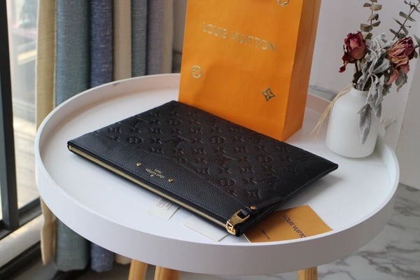 LV M62048 Daily Pouch Black Monogram Empreinte Cowhide