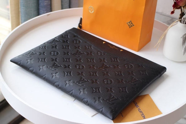 LV M62048 Daily Pouch Black Monogram Empreinte Cowhide