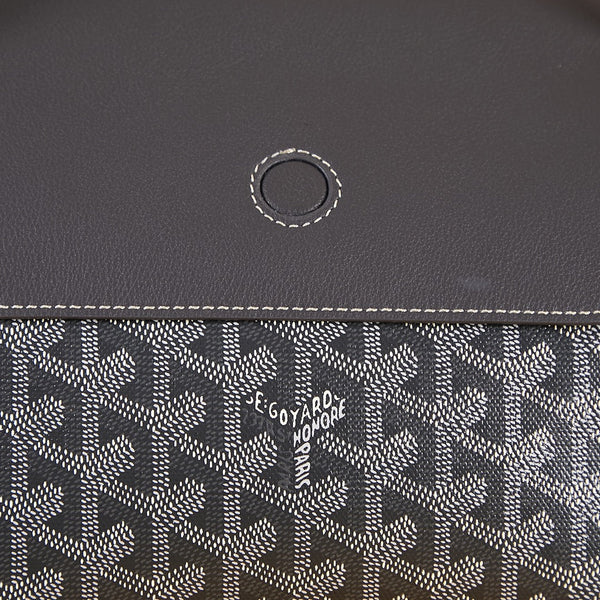 ROUETTE SOUPLE BAG 31 IN BLACK GOYARDINE CANVAS AND CALFSKIN