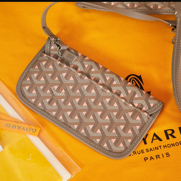 saint louis pm 34cm tela marrone chevroches pelle di vitello