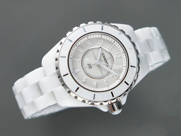 J12 Quartz White Ceramic White Numerals White Dial