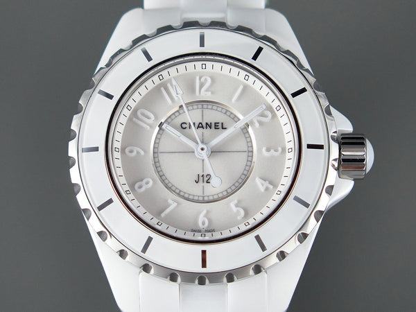 J12 Quartz White Ceramic White Numerals White Dial