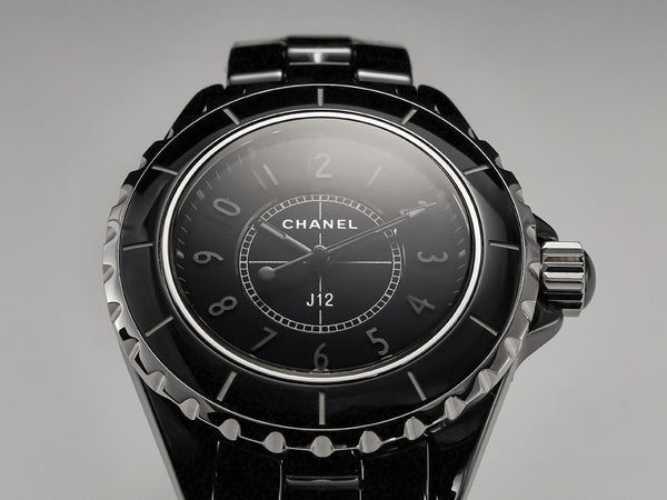 J12 Quartz Black Ceramic Black Numerals Black Dial