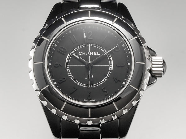 J12 Quartz Black Ceramic Black Numerals Black Dial