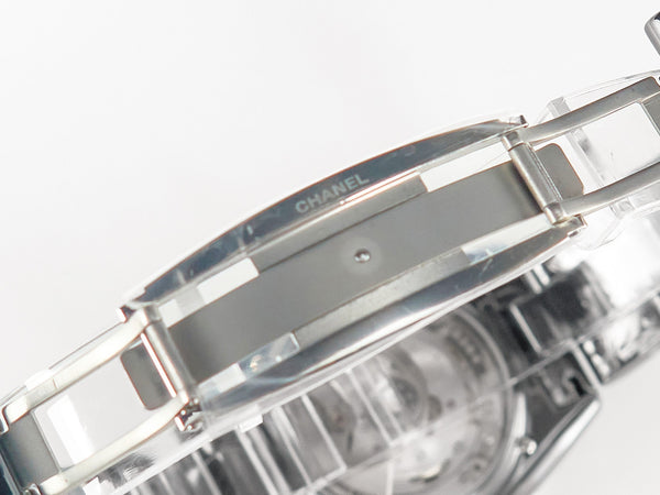 J12 Date Automatic Black Ceramic White Numerals Black Dial Black Steel Hands