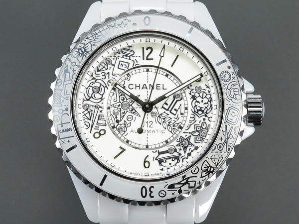 J12 38mm Automatic 20Th Anniversary White Ceramic