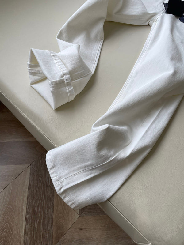 Prada Straight Jeans White Cotton