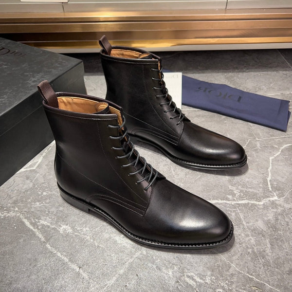 CD JUMP LACE-UP BOOT BLACK CALFSKIN