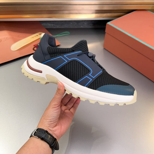 LP TRAIL HIKER WALK SNEAKER BLACK AND AEGEAN MESH BREATHABLE