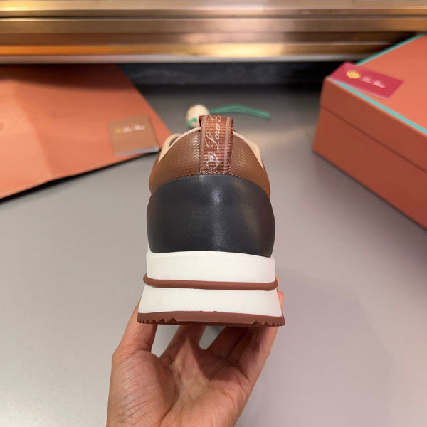 LP BRUNELLO SNEAKERS BROWN AND CHOCOLATE MESH BREATHABLE