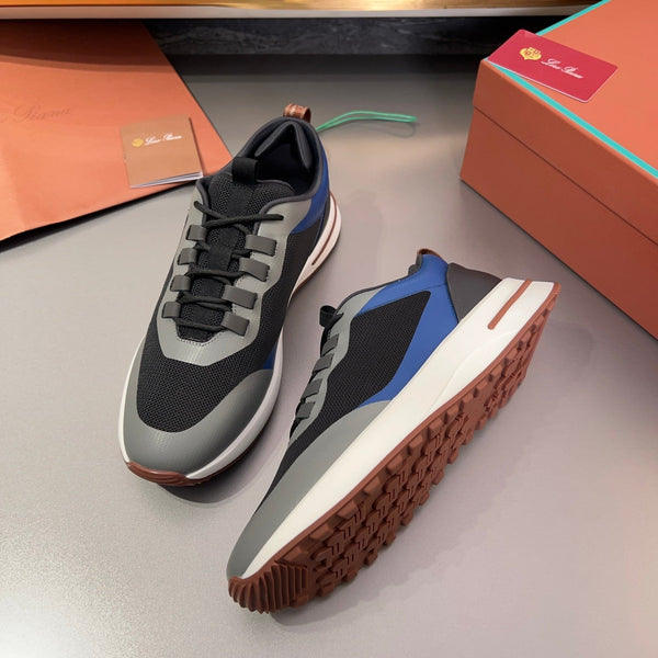 LP BRUNELLO SNEAKERS BLACK AND GRAY MESH BREATHABLE