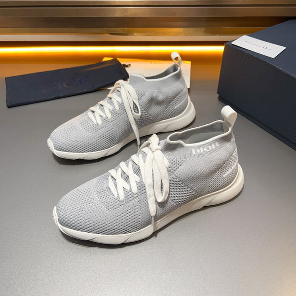 CD B21 SNEAKER BASSA IN MAGLIA TESSUTO GRIGIO CHIARO