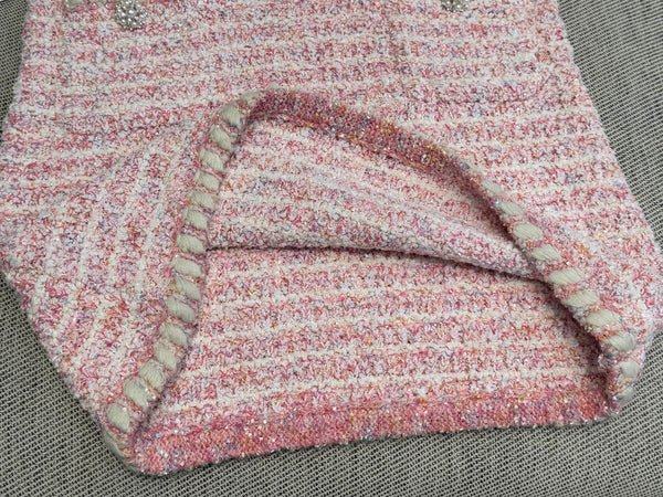 CC Tweed Sleeveless Dress Pink Polyester 251310