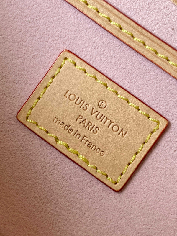 LV Montsouris PM Backpack Beige Damier Azur Pattern Canvas GHW