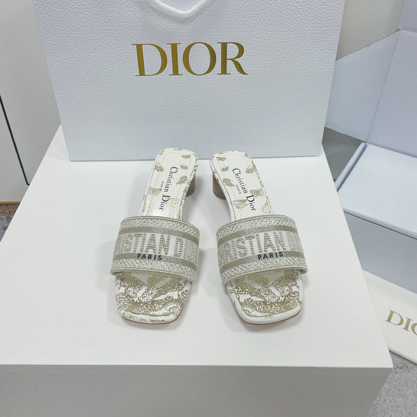 cd dway slide 35 motivo a farfalla ricamato color oro bianco