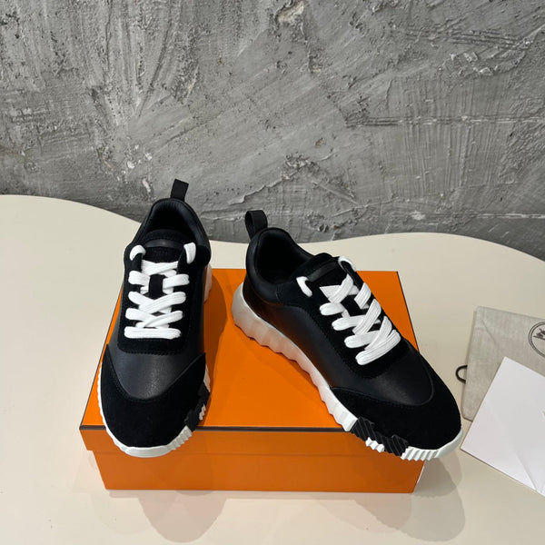 HM Bouncing 35 Sneakers Black Goatskin & Suede Goatskin H Black Light Brown