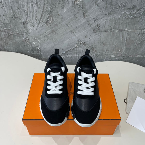 HM Bouncing 35 Sneakers Black Goatskin & Suede Goatskin H Black Light Brown