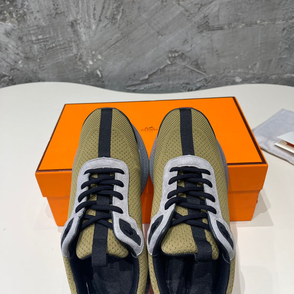 HEROS SNEAKERS OLIVE GOATSKIN