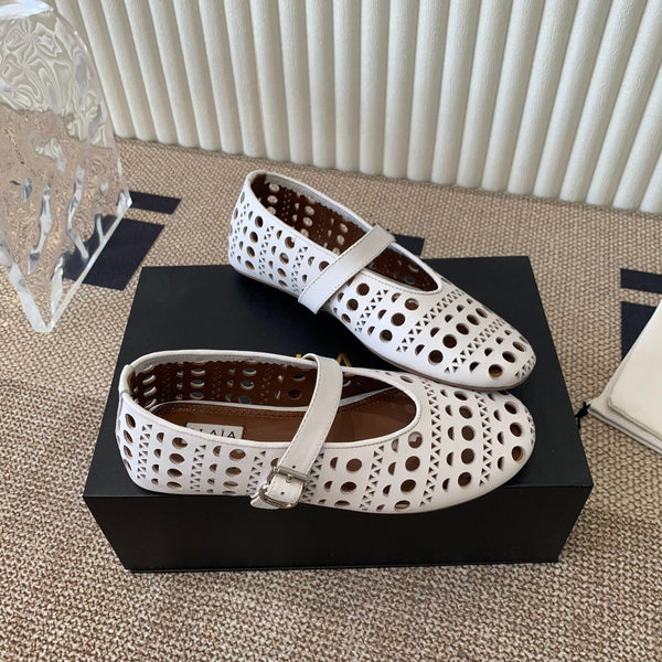 ballerina in pelle di agnello bianco vienna