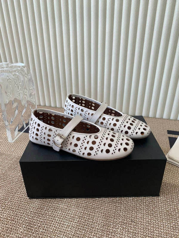 ballerina in pelle di agnello bianco vienna