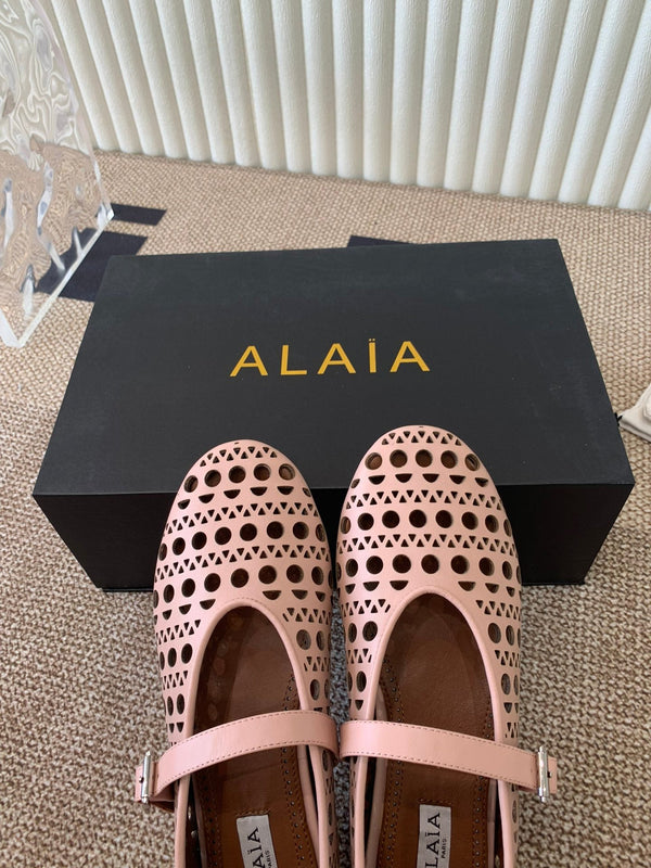 ballet flat in vienne nude lambskin