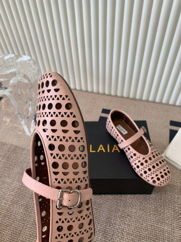 ballet flat in vienne nude lambskin