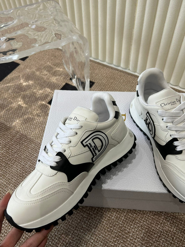 C'est Dior Sneaker White Black Lamskin