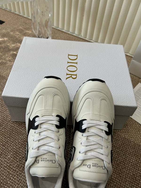 C'est Dior Sneaker White Black Lamskin