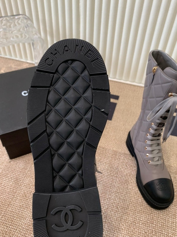 Chanel Electric Show Boot Brown and Black Leather 507524