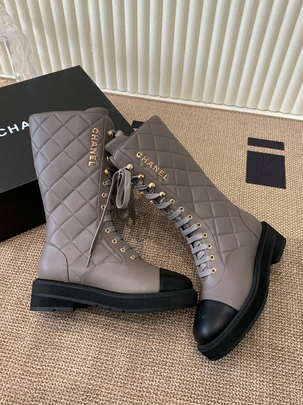 Chanel Electric Show Boot Brown and Black Leather 507524