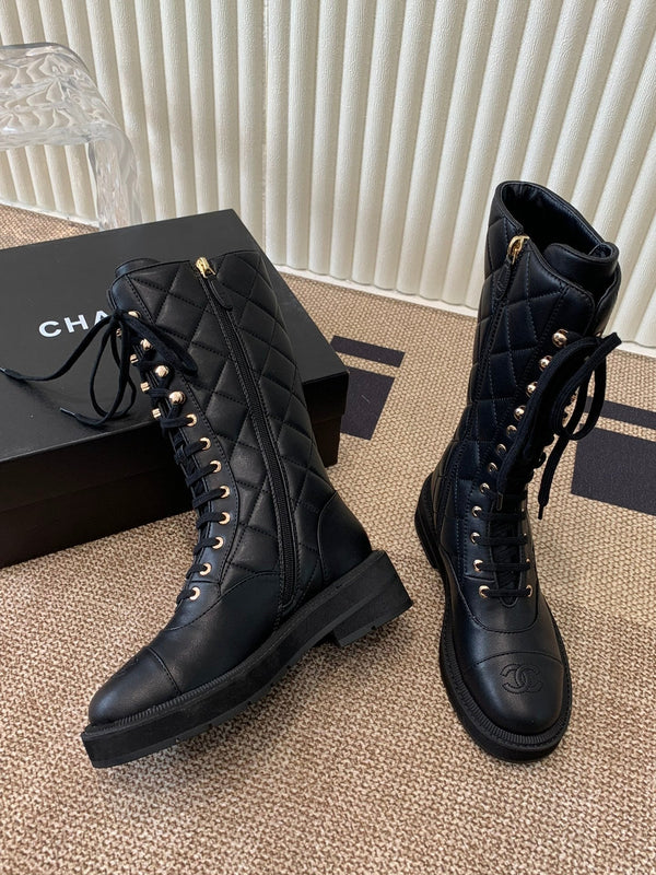 Chanel Electric Show Boot Black Leather 507525